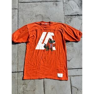 90s "UF" University of Florida Gators Orange T Shirt - Good Condition